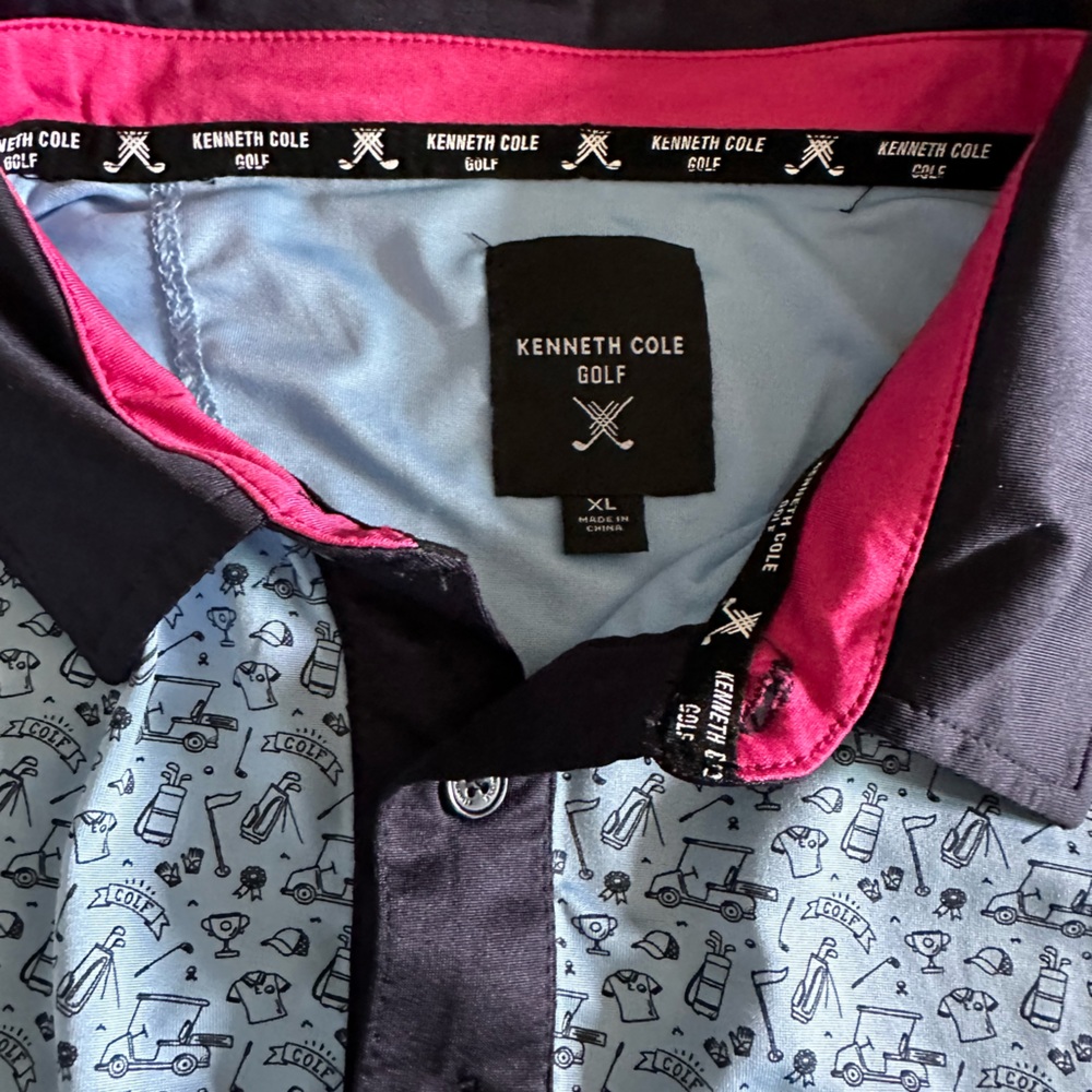 NWT Kenneth Cole Mens XL Golf Shirt